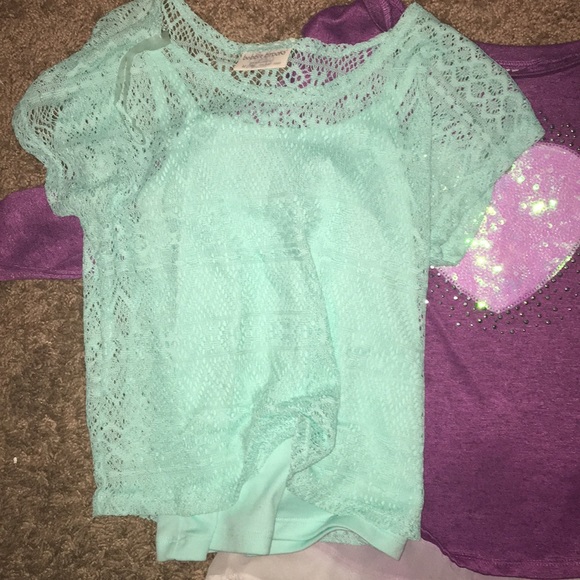 Unicorn long sleeve and Purple Sea Green Shirt - Picture 3 of 4